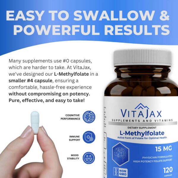 Version 1.0.0 Cápsulas L-Metilfolato sin rellenos y sin gluten VITAJAX