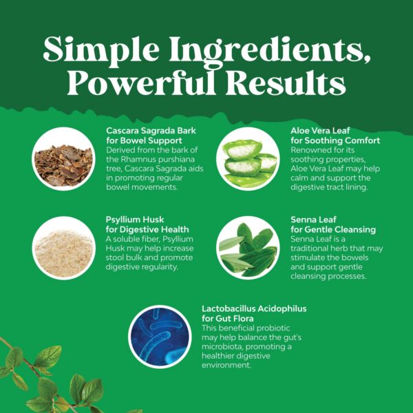 Cápsulas laxantes para limpieza de colon Natures Craft