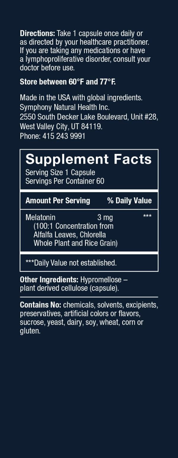 Cápsulas liberación lenta Herbatonin melatonina natural de planta