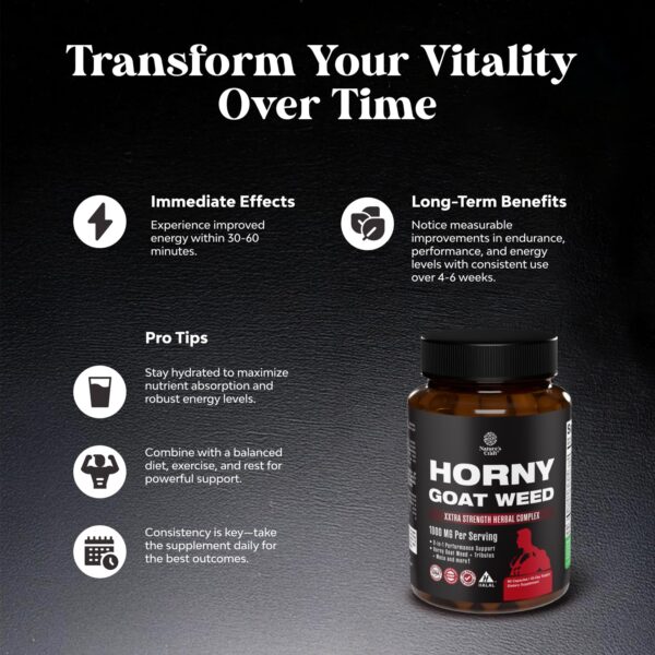 Suplemento natural para hombres Horny Goat Weed 90 cápsulas