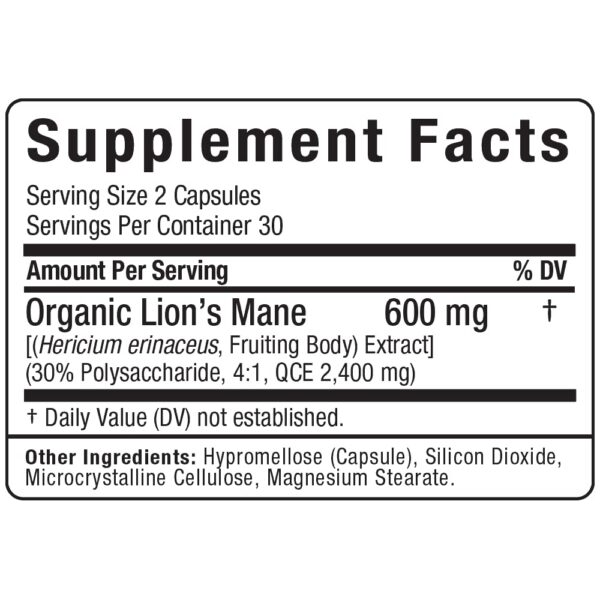 Cápsulas para mejorar enfoque mental ALLMAX Lion’s Mane