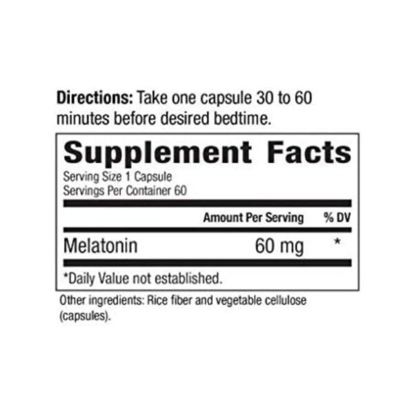 Cápsulas melatonina MAX Perfect Vitamin Products vegano sin gluten