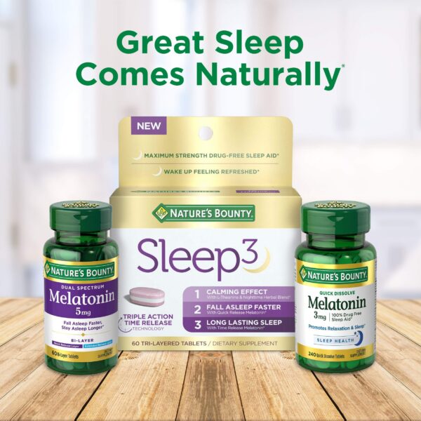 Cápsulas Melatonina Nature's Bounty 10 mg para mejor sueño