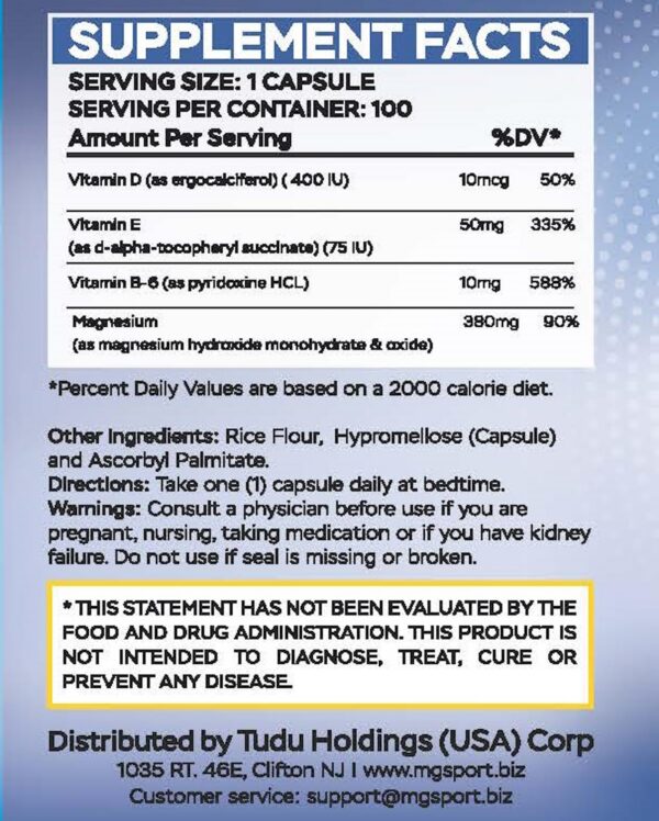 Cápsulas MGSPORT para salud muscular y energética