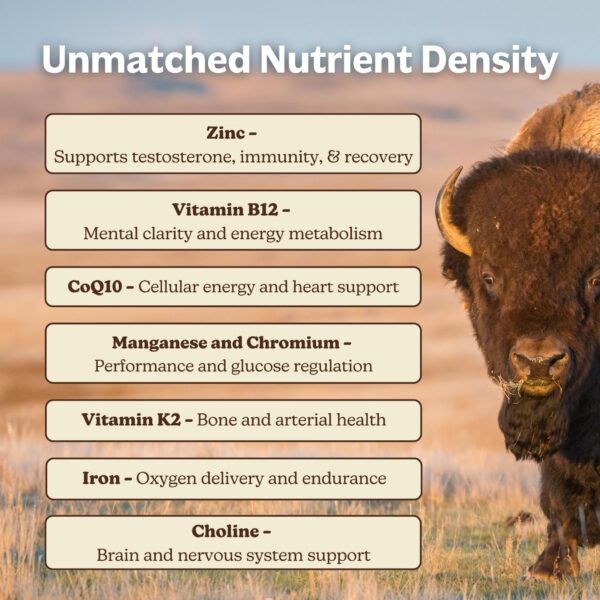 Cápsulas MK Supplements American Beast con órganos de bisonte