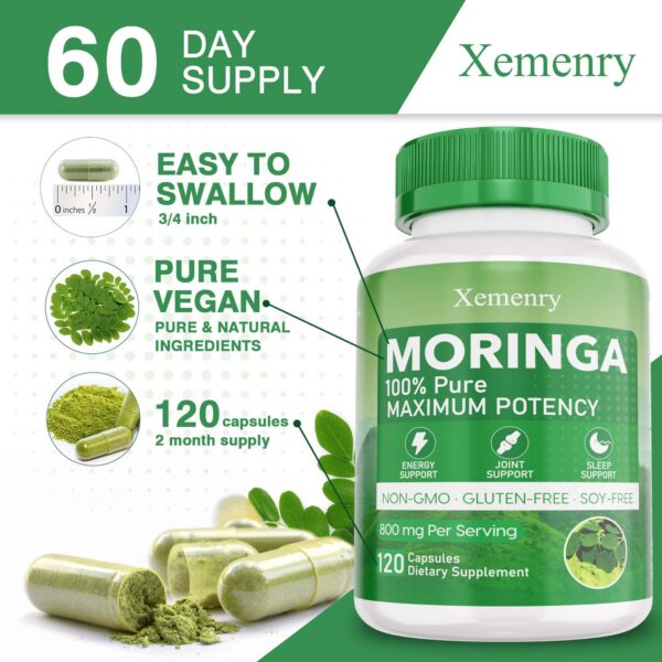 Cápsulas de moringa para energía y salud inmunológica