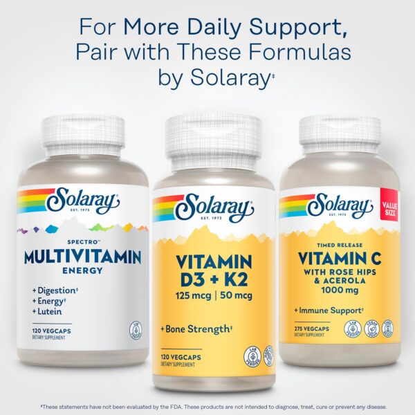 Cápsulas multivitamínicas Solaray para energía y salud