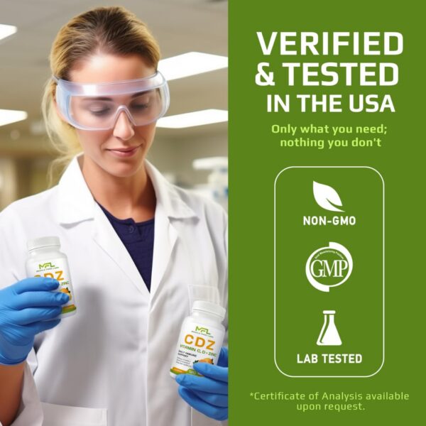 Cápsulas MUSCLE FOOD LABS vitamina C D3 Zinc paquete 240 unidades