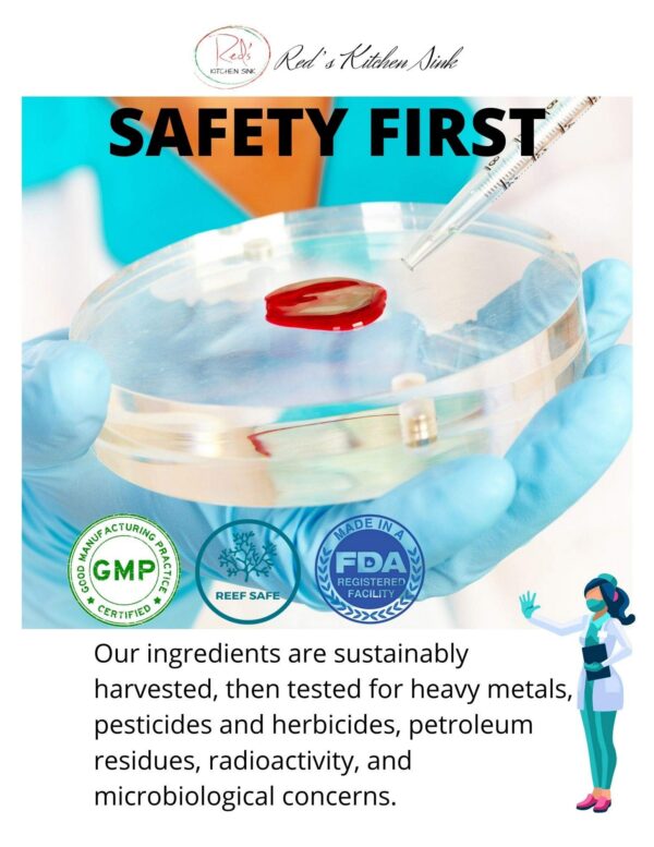 Cápsulas de musgo marino Red's Kitchen Sink presentación frontal