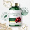 Cápsulas naturales camu camu con vitaminas para el bienestar