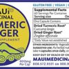 Cápsulas naturales cúrcuma y jengibre ayuda digestiva Maui Medicinal
