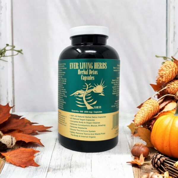 Cápsulas naturales Ever Living Herbs para detox y salud digestiva