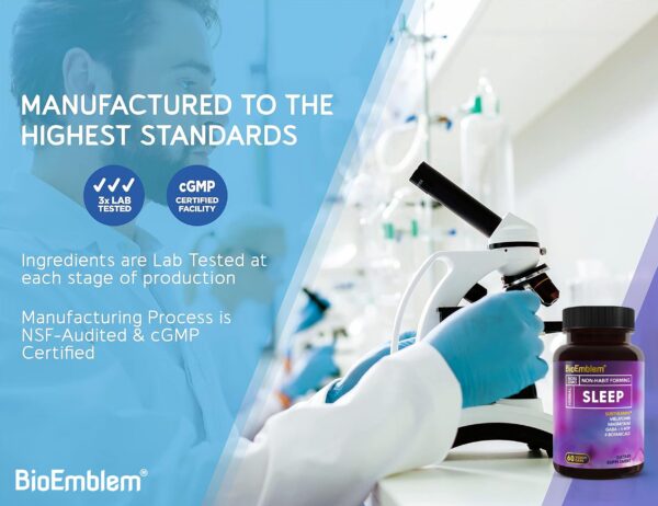 Suplemento sueño no adictivo BioEmblem extractos naturales