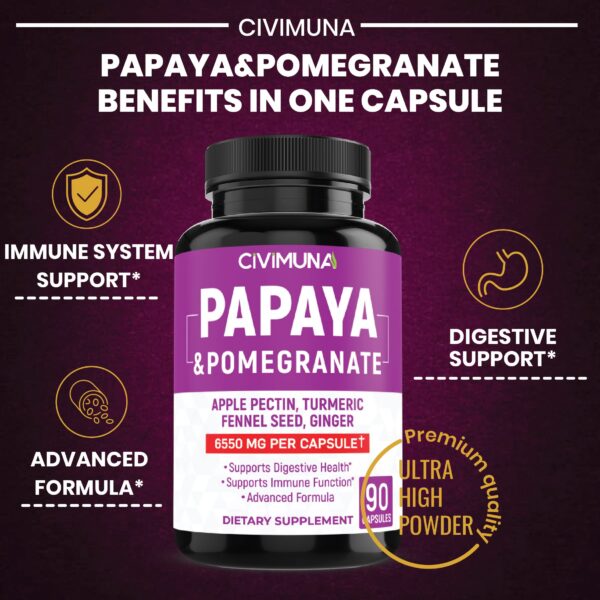 Cápsulas naturales papaya CIVIMUNA sabor pura naturaleza