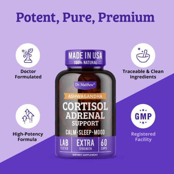 Cápsulas naturales reductor cortisol Dr. Matthew