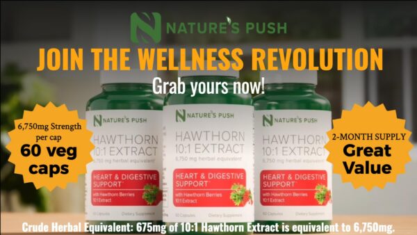 Cápsulas Nature's Push para salud corazón y digestión natural