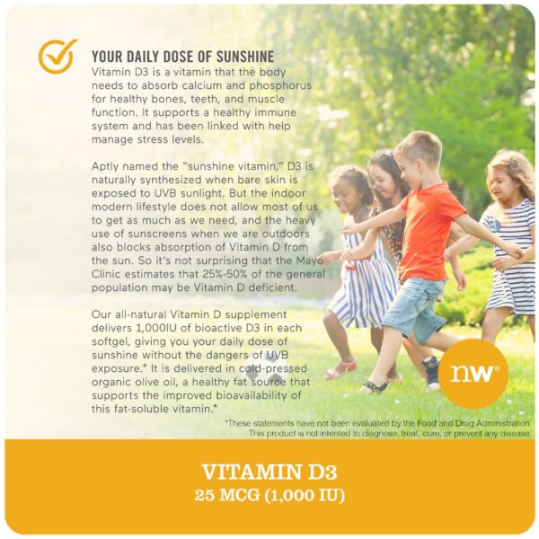 Cápsulas NatureWise vitamina D3 para función muscular saludable