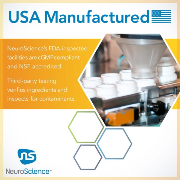 Cápsulas de NeuroScience Calm Aid de cerca