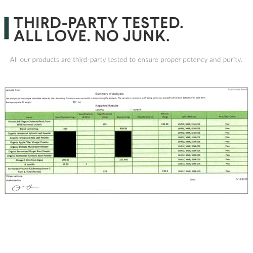 Cápsulas Nutritional Roots vitamina D3 y K2 en envase