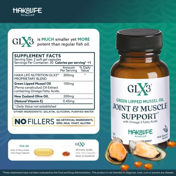 Cápsulas GLX3 omega 3 fáciles de tragar sin sabor a pescado
