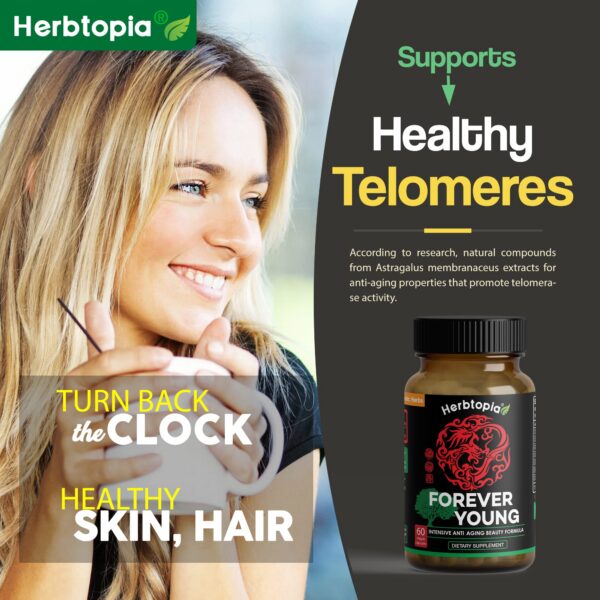 Version 1.0.0 Cápsulas orgánicas Herbtopia Forever Young antioxidantes