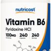 Cápsulas pequeñas vitamina b6 Nutricost sin gluten