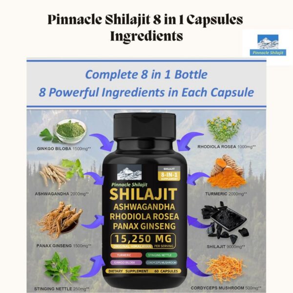 Capsulas PINNACLE SHILAJIT con mezcla de hierbas y superalimentos