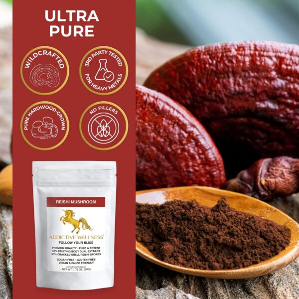 Version 1.0.0 Cápsulas y polvo de extracto de reishi Addictive Wellness