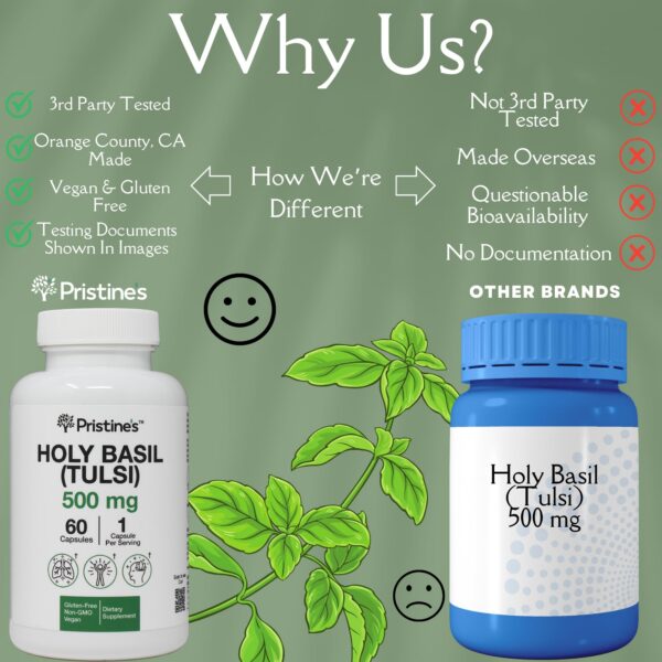 Cápsulas PRISTINE'S Albahaca Sagrada vista superior