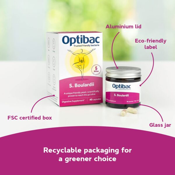 Suplemento OptiBac saludable con Saccharomyces Boulardii