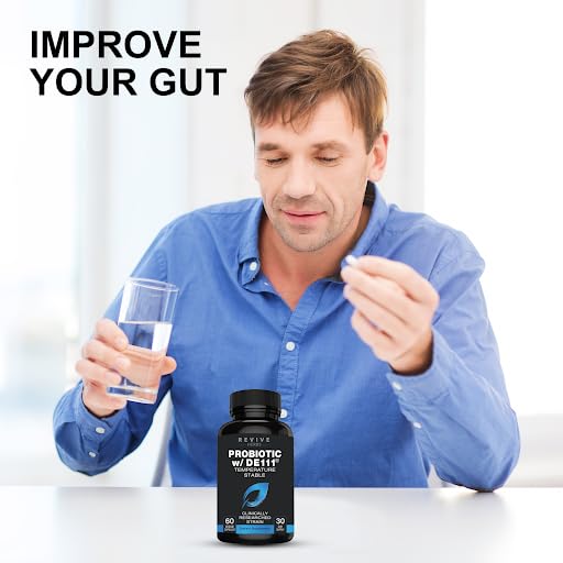 Cápsulas de probiótico DE111 para soporte inmunológico Revive Herbs