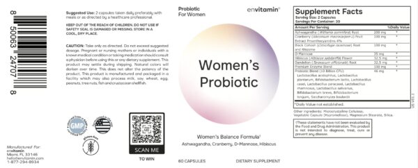 envitamin probióticos y multivitaminas soporte salud femenina