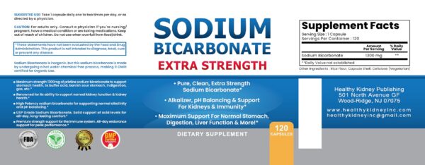 Cápsulas pureza y potencia bicarbonato de sodio extra fuerte