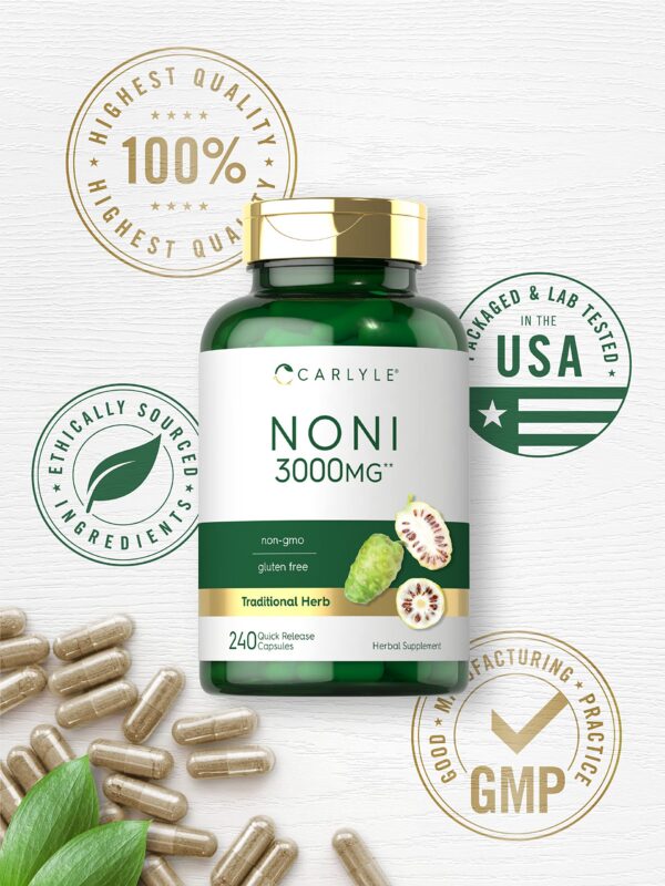 Cápsulas quick-release fruta noni sin alérgenos Carlyle