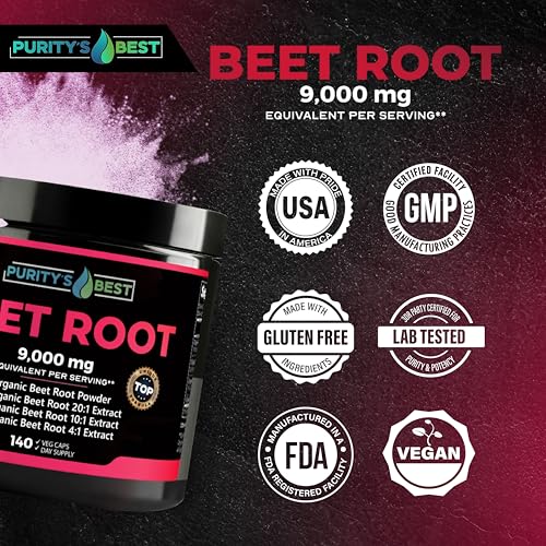 Cápsulas de raíz de remolacha para apoyo nutricional Purity's Best