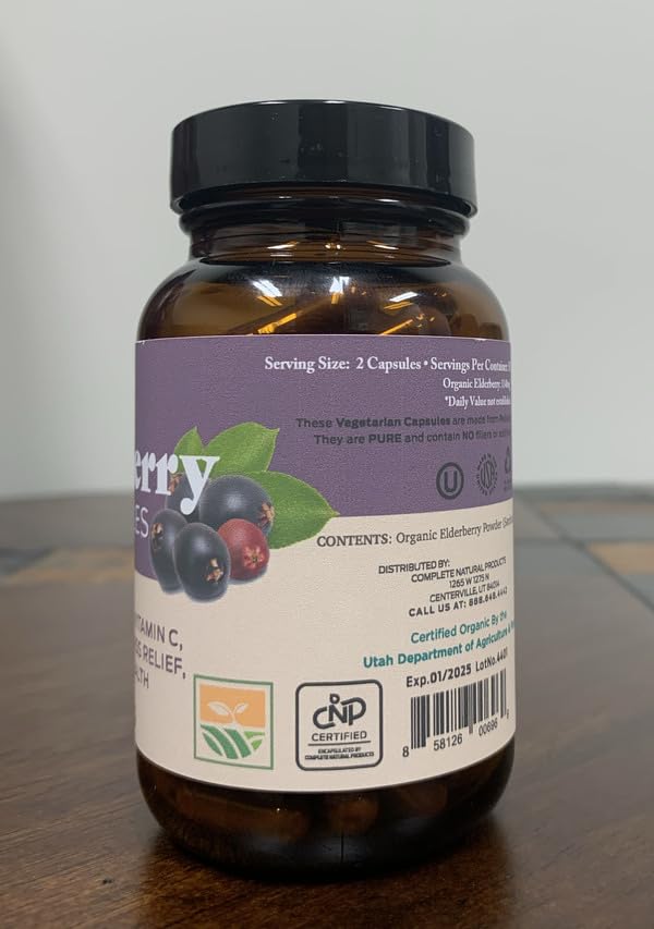 Cápsulas de rápida disolución extracto puro de sauco orgánico