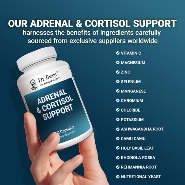 Cápsulas rojas de Dr. Berg Adrenal y Cortisol