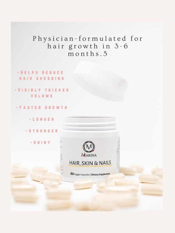 Cápsulas para salud capilar piel y uñas Marina