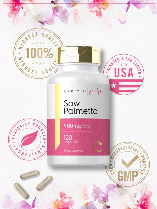 Cápsulas sin OGM ni conservadores suplemento Saw Palmetto