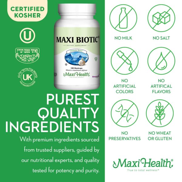 Cápsulas sin olor ajo envejecido Kyolic Maxi Biotic