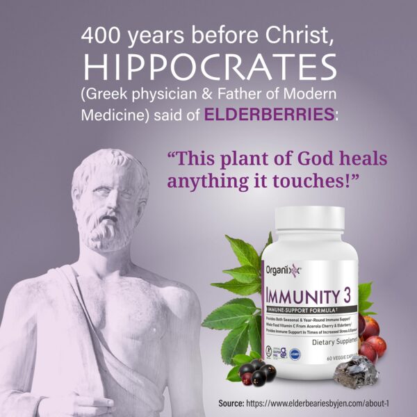 Cápsulas para sistema inmune Immunity 3 con vitamina C y zinc