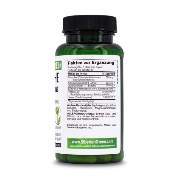 Cápsulas para soporte y salud hepática Siberian Green