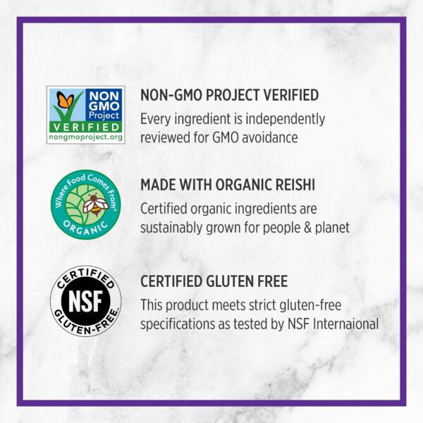 Version 1.0.0 Cápsulas de superalimento Reishi con ingredientes naturales