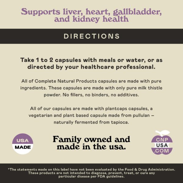 Cápsulas suplementarias para soporte hepático Complete Natural Products
