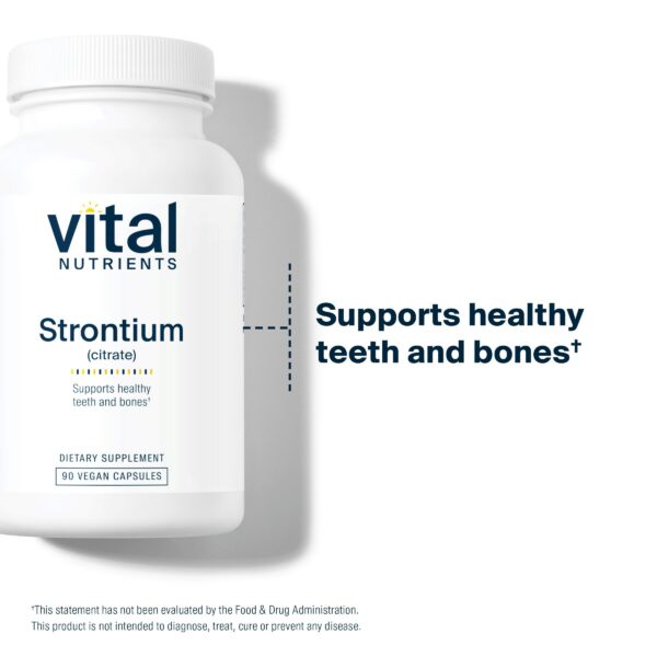 Cápsulas suplementarias Vital Nutrients Citrato de Estroncio veganas