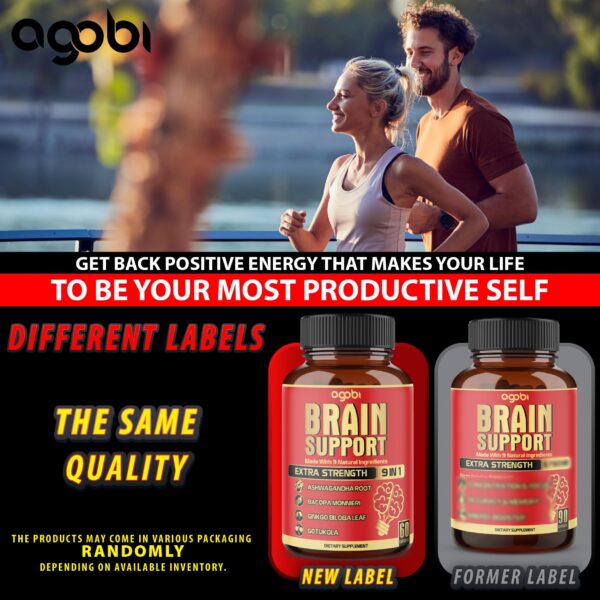 Version 1.0.0 Cápsulas del suplemento agobi 9 en 1 para salud cerebral
