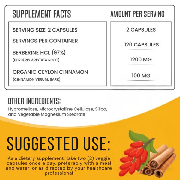 Version 1.0.0 Cápsulas suplemento berberina K2 Organics vista lateral