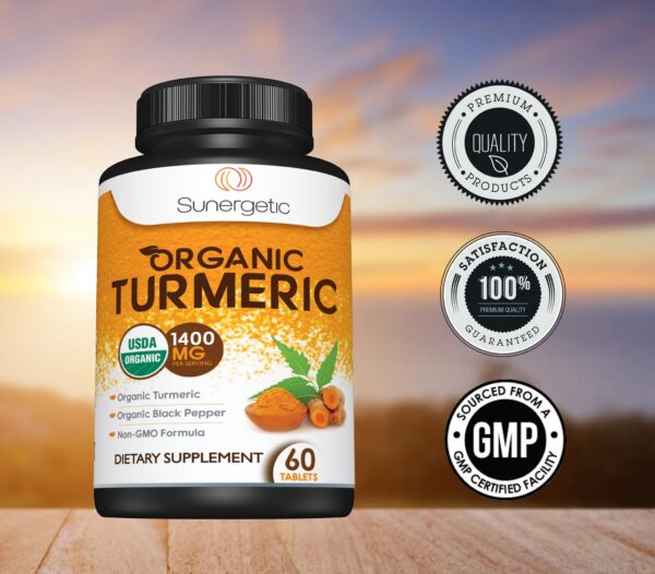 Cápsulas suplemento de cúrcuma orgánica con pimienta negra 60 unid