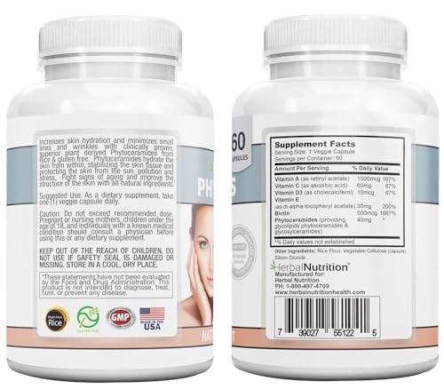 Version 1.0.0 Cápsulas suplemento Herbal Nutrition fitoceramidas