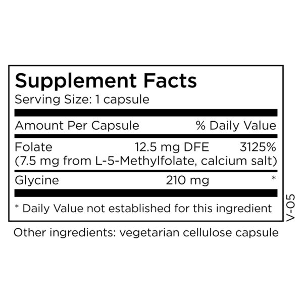 Cápsulas del suplemento MethylPro L-Metilfolato 7.5mg
